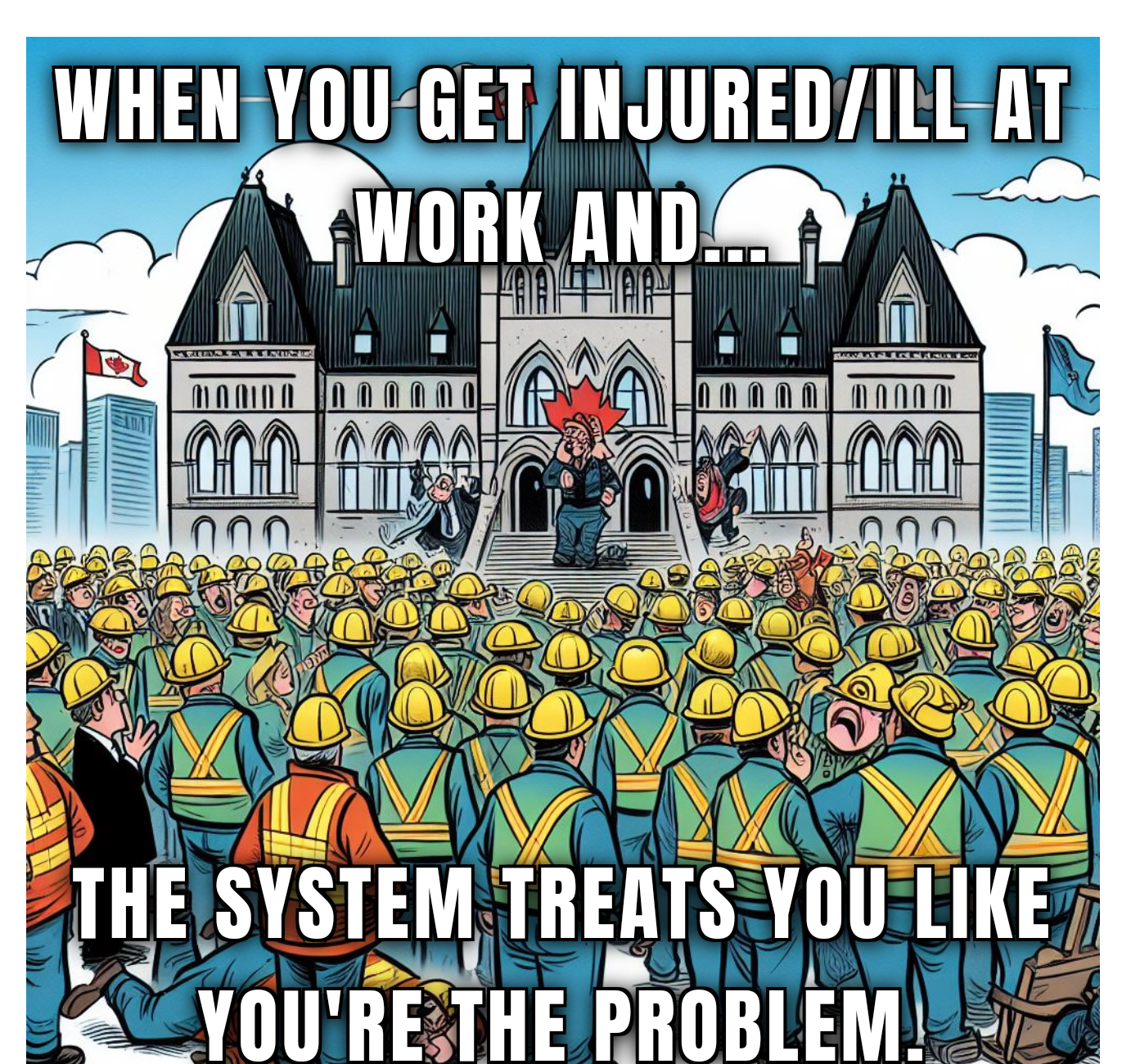 Social media post captured on 03/18/2024 - injured workers advocacy content